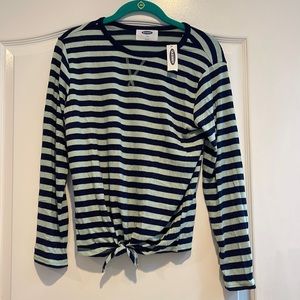 NWT striped blue and teal sweater